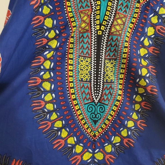 NWT Handmade Blue Dashiki in Plus Size - Picture 4 of 5